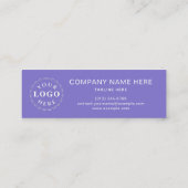 Solid Lavender Mini Calling Card met wit script Contactkaartje (Achterkant)