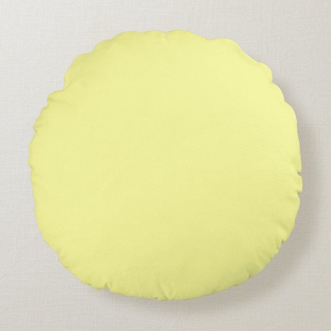 Solid Lemon Cookie Yellow Rond Kussen (Voorkant)