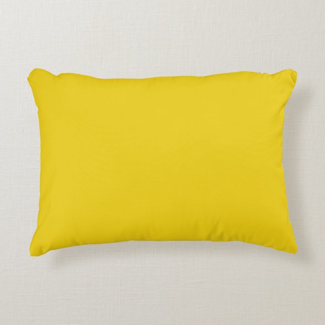 Solid Lemon Yellow Accent Pillow Kussen (Voorkant)
