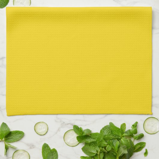 Solid Lemon Yellow Kitchen Towel Theedoek (Gevouwen)