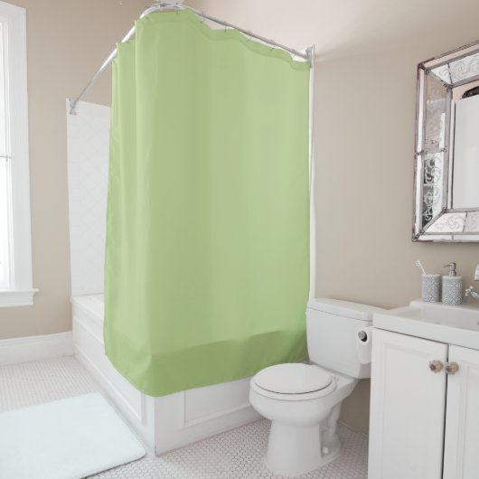 Solid Light Green Shower Curtain Douchegordijn (In situ)