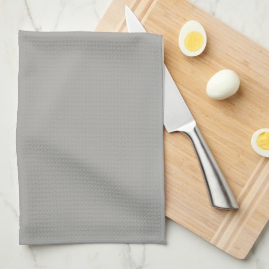 Solid Light Grey Kitchen Towel Theedoek (Quarter Fold)