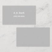 Solid Light Grey-minimalistische Visitekaartjes (Voorkant / Achterkant)