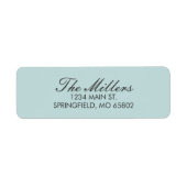 Solid Light Mint Return Address Labels (Voorkant)