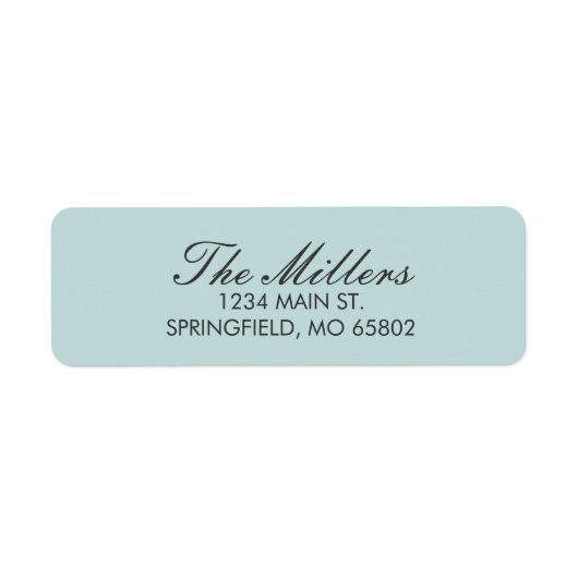 Solid Light Mint Return Address Labels (Voorkant)