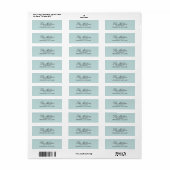 Solid Light Mint Return Address Labels (Full Sheet)