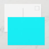 Solid Light Neon Aqua Briefkaart (Voorkant / Achterkant)