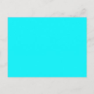 Solid Light Neon Aqua Briefkaart