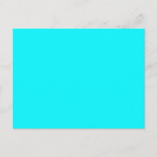 Solid Light Neon Aqua Briefkaart (Voorkant)