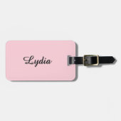 Solid Light Roze op maat Bagagelabel (Voorkant horizontaal)