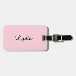 Solid Light Roze op maat Bagagelabel