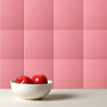 Solid light salmon pink tegeltje<br><div class="desc">Solid color coral pink design.</div>