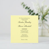 Solid Light Yellow Wedding-uitnodigingen Kaart (Staand voorkant)