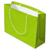 Solid Lime Green Color Groot Cadeauzakje (Achterkant Gekanteld)