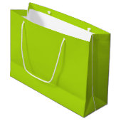 Solid Lime Green Color Groot Cadeauzakje (Voorkant Gekanteld)