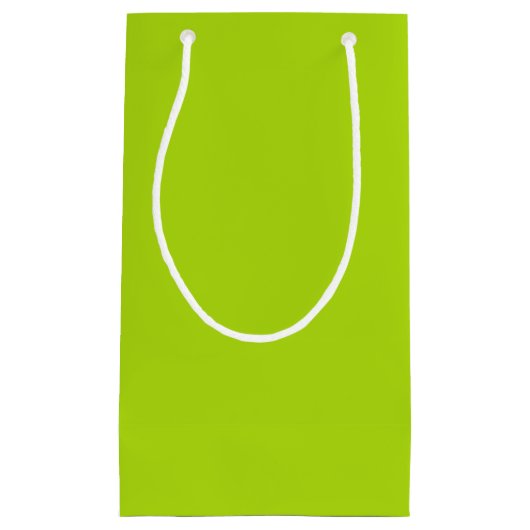 Solid Lime Green Color Klein Cadeauzakje (Voorkant)