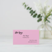 Solid Lotus Pink Visitekaartjes (Staand voorkant)