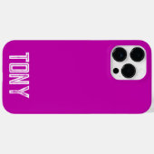 Solid Magenta - Eigen naam monogram Case-Mate iPhone Case (Achterkant (horizontaal))