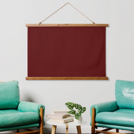 Solid Maroon 36"x26" Horizontal Hangend Wandkleed (Woonkamer)