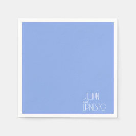 Solid Medium Blauwe Lelie van de Vallei Custom Servet