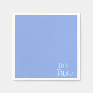 Solid Medium Blauwe Lelie van de Vallei Custom Servet