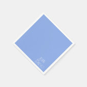 Solid Medium Blauwe Lelie van de Vallei Custom Servet (Hoek)