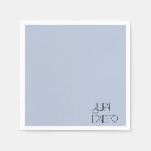 Solid Medium Blauwe Lelie van de Vallei Custom Servet (Voorkant)