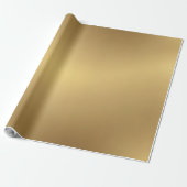 Solid Metallic Gold Color Effect Gift Wrap Paper Cadeaupapier (Uitgerold)