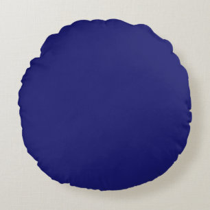 Solid Midnight Blue Color Minimalist Plain Rond Kussen