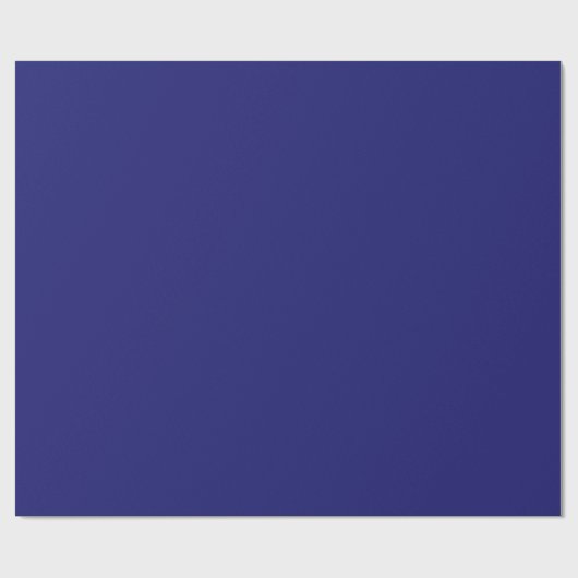 Solid Midnight Blue Elegant Modern Minimalist Cadeaupapier (Vlak)