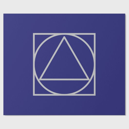 Solid Midnight Blue Elegant Modern Minimalist Cadeaupapier (Vlak)