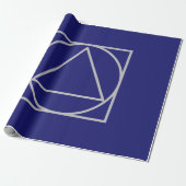 Solid Midnight Blue Elegant Modern Minimalist Cadeaupapier (Uitgerold)