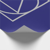 Solid Midnight Blue Elegant Modern Minimalist Cadeaupapier (Hoek)