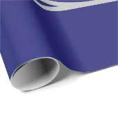 Solid Midnight Blue Elegant Modern Minimalist Cadeaupapier (Rol Hoek)