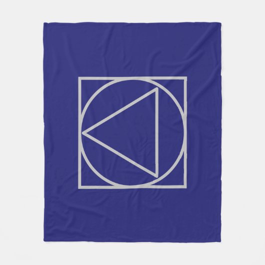 Solid Midnight Blue Elegant Modern Minimalist Fleece Deken (Voorkant)