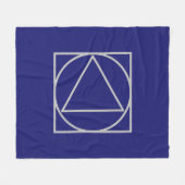 Solid Midnight Blue Elegant Modern Minimalist Fleece Deken (Voorkant (Horizontaal))