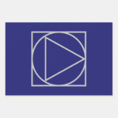 Solid Midnight Blue Elegant Modern Minimalist Inpakpapier Vel (Voorkant 2)