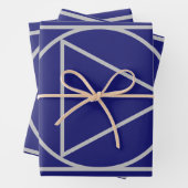 Solid Midnight Blue Elegant Modern Minimalist Inpakpapier Vel (In situ)