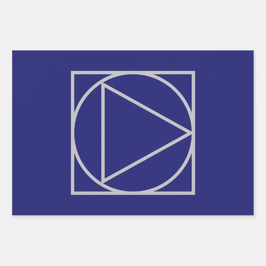 Solid Midnight Blue Elegant Modern Minimalist Inpakpapier Vel (Voorkant)