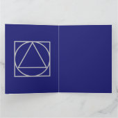 Solid Midnight Blue Elegant Modern Minimalist Kaart (Binnen)