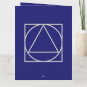 Solid Midnight Blue Elegant Modern Minimalist Kaart (Achterkant)