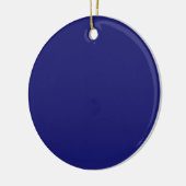 Solid Midnight Blue Elegant Modern Minimalist Keramisch Ornament (Links)