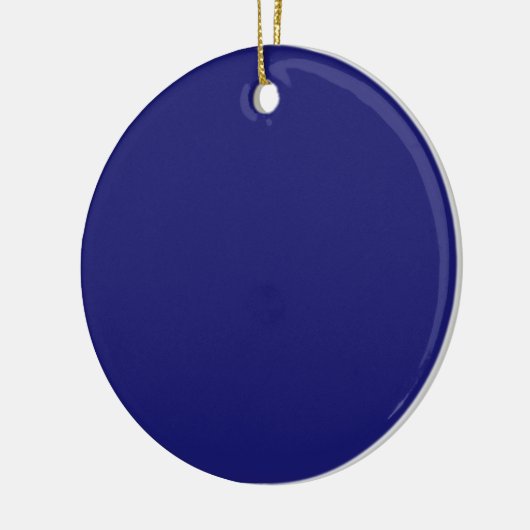Solid Midnight Blue Elegant Modern Minimalist Keramisch Ornament (Links)