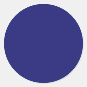 Solid Midnight Blue Elegant Modern Minimalist Ronde Sticker