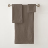 Solid Milky Brown Drie stuk Bad Handdoek (Insitu)