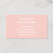 Solid Millennial roze Visitekaartjes (Voorkant)