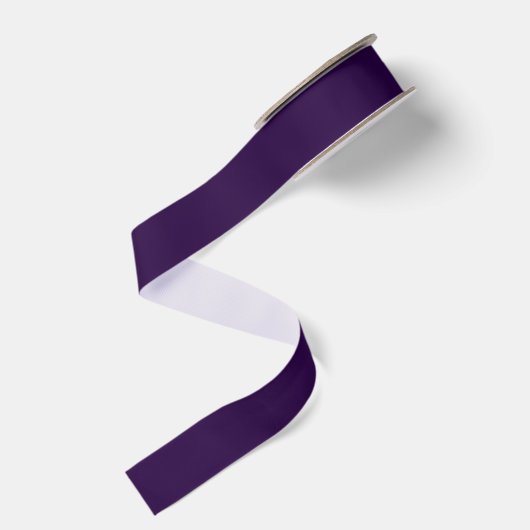 Solid Minimalist Deep Violet Grosgrain Lint (Achterkant)