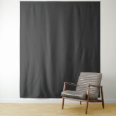 Solid Minimalist Jet Black Plain Elegant Modern  Wandkleed (In situ)