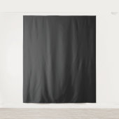 Solid Minimalist Jet Black Plain Elegant Modern  Wandkleed (Voorkant)