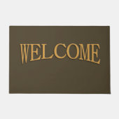 Solid Mocha Brown Deurmat (Voorkant)